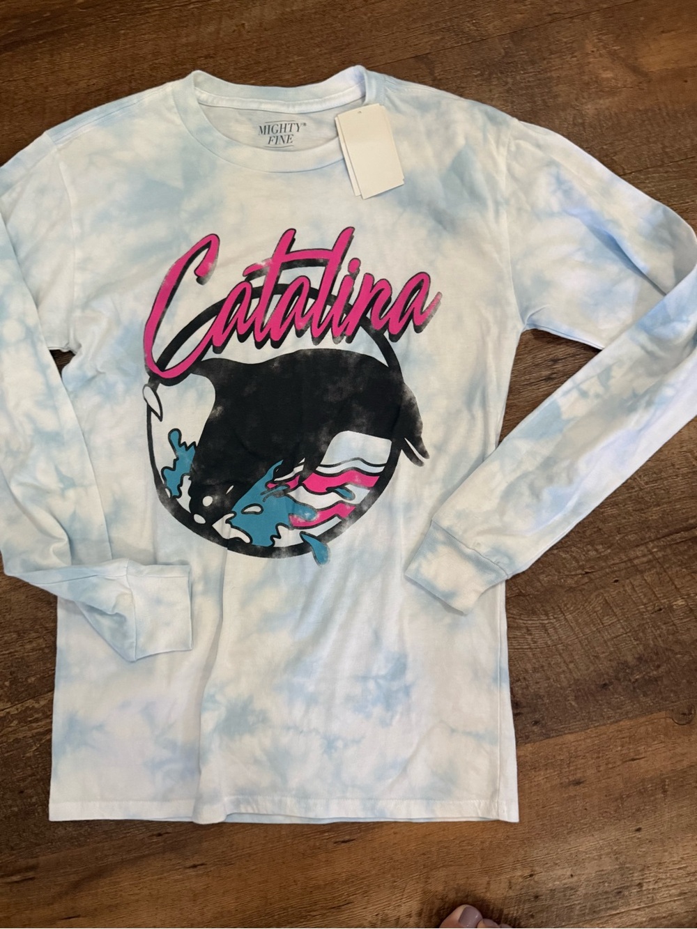 Mighty Fine Kids Catalina Tie-Dye Long Sleeve Tee - Pink & Blue